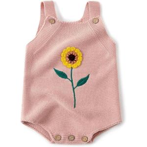 imageSimplee kids Baby Girls Sunflower Knit Rompers Knit Clothes for Newborn Baby GirlsGpink