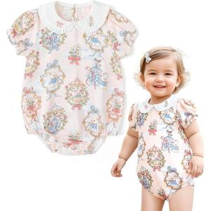 imageSimplee kids Baby Infant Girls Cotton Short Sleeve Summer Ruffle Romper 324 MonthsBapink