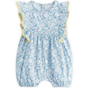 imageSimplee kids Baby Infant Girls Cotton Sleeveless Summer Ruffle Romper Outfits 324 MonthsDlight Blue