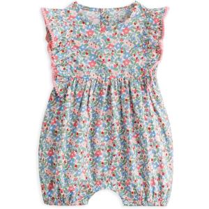 imageSimplee kids Baby Infant Girls Cotton Sleeveless Summer Ruffle Romper Outfits 324 MonthsDpink Blue