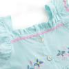 imageSimplee kids Baby Girl Dress Toddler Casual Dresses Summer Solid Color Floral Girl ClothesCblue