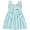 imageSimplee kids Baby Girl Dress Toddler Casual Dresses Summer Solid Color Floral Girl ClothesCblue