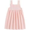imageSimplee kids Baby Girl Dress Toddler Casual Dresses Summer Solid Color Floral Girl ClothesCpink