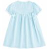 imageSimplee kids Baby Girl Dress Toddler Casual Dresses Summer Solid Color Floral Girl ClothesEblue