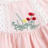 imageSimplee kids Baby Girl Dress Toddler Casual Dresses Summer Solid Color Floral Girl ClothesEpink