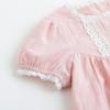 imageSimplee kids Baby Girl Dress Toddler Casual Dresses Summer Solid Color Floral Girl ClothesEpink