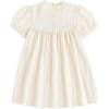 imageSimplee kids Baby Girl Dress Toddler Casual Dresses Summer Solid Color Floral Girl ClothesEwhite