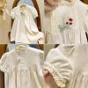 imageSimplee kids Baby Girl Dress Toddler Casual Dresses Summer Solid Color Floral Girl ClothesEwhite