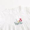 imageSimplee kids Baby Girl Dress Toddler Casual Dresses Summer Solid Color Floral Girl ClothesEwhite1