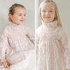 imageSimplee kids Baby Girl Smocked Dress Casual Long Sleeve Dresses Floral Print Sundress Princess Dress for ToddlerCcpink Floral