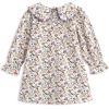 imageSimplee kids Baby Girl Smocked Dress Casual Long Sleeve Dresses Floral Print Sundress Princess Dress for ToddlerEpurple Floral