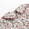 imageSimplee kids Baby Girl Smocked Dress Casual Long Sleeve Dresses Floral Print Sundress Princess Dress for ToddlerEwine Red Floral