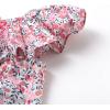 imageSimplee kids Baby Girl Smocked Dress Summer Casual Short Sleeve Dresses Floral Print Sundress Princess Dress for ToddlersApink Flower