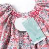 imageSimplee kids Baby Girl Smocked Dress Summer Casual Short Sleeve Dresses Floral Print Sundress Princess Dress for ToddlersApink Flower