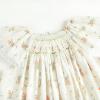 imageSimplee kids Baby Girl Smocked Dress Summer Casual Short Sleeve Dresses Floral Print Sundress Princess Dress for ToddlersBaapricot Flower