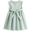 imageSimplee kids Baby Girl Smocked Dress Summer Casual Short Sleeve Dresses Floral Print Sundress Princess Dress for ToddlersDlight Green