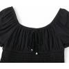 imageSimplee kids Girls Dresses Off The Shoulder Summer Tween Dress Smocked Ruffle Puff Sleeves Dresses for Girl Kids 415 YearsBlack