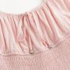 imageSimplee kids Girls Dresses Off The Shoulder Summer Tween Dress Smocked Ruffle Puff Sleeves Dresses for Girl Kids 415 YearsLight Pink