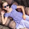 imageSimplee kids Girls Dresses Off The Shoulder Summer Tween Dress Smocked Ruffle Puff Sleeves Dresses for Girl Kids 415 YearsPurple