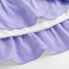 imageSimplee kids Girls Dresses Off The Shoulder Summer Tween Dress Smocked Ruffle Puff Sleeves Dresses for Girl Kids 415 YearsPurple