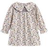 imageSimplee kids Baby Girl Smocked Dress Casual Long Sleeve Dresses Floral Print Sundress Princess Dress for ToddlerEpurple Floral