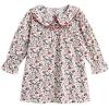 imageSimplee kids Baby Girl Smocked Dress Casual Long Sleeve Dresses Floral Print Sundress Princess Dress for ToddlerEwine Red Floral