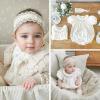 imageSimplee kids Baby Girls Romper Print Summer Onesie Puff Sleeve Button Baby Girl Clothe