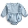 imageSimplee kids Baby Girls Romper Jumpsuit Long Sleeves Onesie Bodysuits One Piece Outfits Clothesr for Spring FallBlue