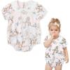 imageSimplee kids Baby Infant Girls Cotton Short Sleeve Summer Ruffle Romper 324 MonthsAbpink