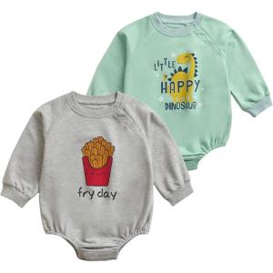 imageSimplee kids Baby Girl Outfits Long Sleeve Romper for Baby Boy Spring Fall Clothing Print Cartoon Baby Summer RomperHmulticolor 3