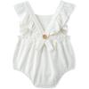 imageSimplee kids 2PCS Baby Boys Girls Adjustable Slip Romper Summer Outfit Jumpsuit Cotton Linen Bodysuit