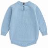 imageSimplee kids Baby Girls Kint Romper Fall Long Sleeve Rompers Newborn Baby Solid Overall Jumpsuit OutfitsAblue