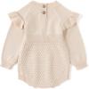 imageSimplee kids Baby Girls Kint Romper Fall Long Sleeve Rompers Newborn Baby Solid Overall Jumpsuit OutfitsBapricot