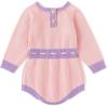 imageSimplee kids Baby Girls Kint Romper Fall Long Sleeve Rompers Newborn Baby Solid Overall Jumpsuit OutfitsDpink