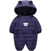 imageSimplee kids Unisex Onesie Baby Romper Toddler Warm Outwear Winter Coat Double Zipper Baby Hooded Snowsuit for 1824 Months