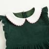 imageSimplee kids Baby Girls Peter Pan Collar Dress Long Sleeve Dress for Winter Autumn 12M6TDark Green