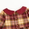 imageSimplee kids Baby Girls Peter Pan Collar Dress Long Sleeve Dress for Winter Autumn 12M6TRed