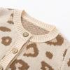 imageSimplee kids Baby Sweater Animal Leopard Printed Baby Cardigan for Autumn FallApink Brown Leopard