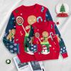 imageSimplee kids Family Matching Christmas Sweaters Xmas Print Ugly Funny Jumper Holiday Pullover TopsGlovesred