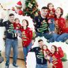 imageSimplee kids Family Matching Christmas Sweaters Xmas Print Ugly Funny Jumper Holiday Pullover TopsNavy Blue