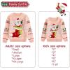 imageSimplee kids Family Matching Christmas Sweaters Xmas Print Ugly Funny Jumper Holiday Pullover TopsPink