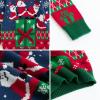 imageSimplee kids Ugly Christmas Sweater Family Matching Outfits for Women Men Party Sweaters Knitted PulloverAred