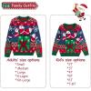 imageSimplee kids Ugly Christmas Sweater Family Matching Outfits for Women Men Party Sweaters Knitted PulloverAred