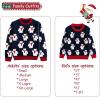imageSimplee kids Ugly Christmas Sweater Family Matching Outfits for Women Men Party Sweaters Knitted PulloverBearnavy