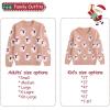 imageSimplee kids Ugly Christmas Sweater Family Matching Outfits for Women Men Party Sweaters Knitted PulloverBearpink