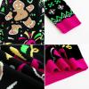 imageSimplee kids Ugly Christmas Sweater Family Matching Outfits for Women Men Party Sweaters Knitted PulloverNewblack