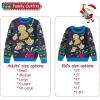 imageSimplee kids Ugly Christmas Sweater Family Matching Outfits for Women Men Party Sweaters Knitted PulloverNewblue