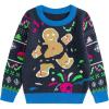 imageSimplee kids Ugly Christmas Sweater Family Matching Outfits for Women Men Party Sweaters Knitted PulloverNewblue