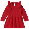 imageSimplee kids Little Girls Outfits Flying Sleeve Cozy Casual Cotton Sweater Dress