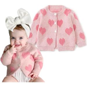 imageSimplee kids Baby Sweater Animal Leopard Printed Baby Cardigan for Autumn FallCpink